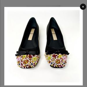 No21 Black Satin Flat